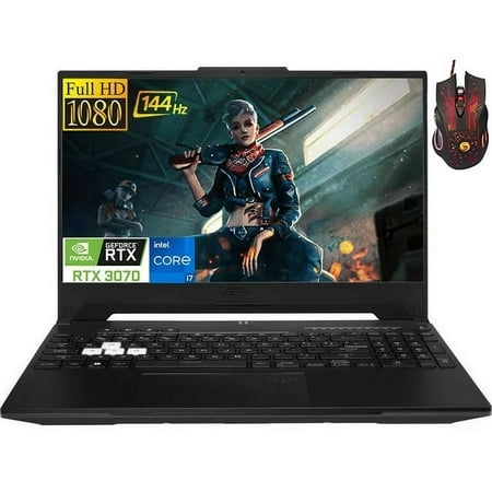 ASUS TUF Gaming 15.6" Laptop, Intel Core i7-12650H, 16GB RAM, 1TB SSD, NVIDIA GeForce RTX 3070, Windows 11 Home, Bundle with Cefesfy Gaming Mouse