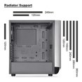 thumbnail image 3 of SilverStone SEA1SB-G ATX mid-tower case with aluminum bezel and steel chassis, 3 of 5