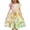 Multicolor, variant on Girls Easter Bunny Print Sundress Tiered Ruffle Sleeve A-Line Multicolor 5-6 7-8 9-10 11-12 13-14 Years,Size 9 T