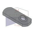 thumbnail image 1 of 10-24 Tab Weld Nuts | Offset Hole Design Without Projections | Steel | Plain Finish (Quantity: 1000), 1 of 3