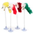 thumbnail image 3 of IKemiter Cat Interactive Toy With Sucker Spring Feather Plush Mouse Funny Pet Toys, 3 of 5
