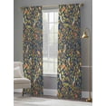 thumbnail image 4 of Botanical Birds Sheer Curtains 96 Inch Length 2 Panels Set, Art Abstract Leaves Blue Voile Window Treatment Semi Sheer Long Curtains Drapes for Bedroom/Living Room/Kitchen 52"x96"x2, 4 of 7