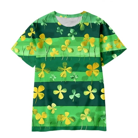 

Toddler Boys Girls Short Sleeve St. Patrick s Day Prints T Shirt Tops Clothes Size 5-6T