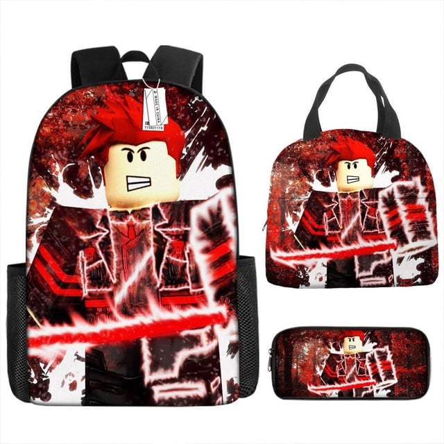 ROBLOX Mochila Virtual World para estudiantes de primaria y secundaria, Bolsa Escolar de dibujos animados de Anime para niños y niñas