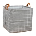 thumbnail image 2 of AKLJWH Foldable Storage Basket with Handles, Portable Linen Organizer Bin, Multipurpose Tote for Clothes, Towels, Laundry, Space Saving Supplies for Bedroom, Bathroom,#02 Gray, 2 of 6