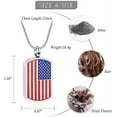 thumbnail image 2 of American Flag Urn Necklaces Bullet for Man/Women Bullet Cremation Jewelry Dog Tag Stainless Steel Cremation Urns Memorial Keepsake, 2 of 7