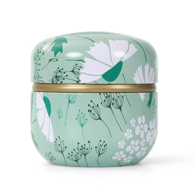 SHIMIDO Body Powder Puff and Container 3.15 "" Contenedor de polvo corporal vacío portátil para bebés y mujeres, caja de polvo suelto con tapas para baño, viajes y uso doméstico (flores blancas)