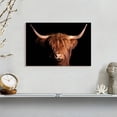 thumbnail image 6 of Elephant Stock Scottish Highland Cow Wall Art - Horizontal Canvas Wall Art - Hallway Wall Decor - Animal Canvas - Black And Brown Decor - 12" x 8", 6 of 6