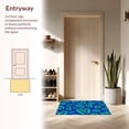 thumbnail image 3 of ODIKA 2'x3' Machine Washable Non-Slip Area Rug, Tropical Palm Frond Botanical Leaf Design High Traffic Rug, Blue, 445643, 3 of 7
