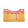 thumbnail image 2 of Goofa Pink Ice Cream Pattern Triangle Square Tissue Box Cover, Modern PVC Leathe Facial Paper Holder,Decorative Holder/Organizer for Bathroom Vanity Countertop, 2 of 9