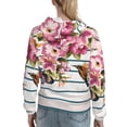 thumbnail image 7 of Kdxio Bird and Floral Print Womens Oversized Hoodies Sweatshirts Hooded Pullover Tops Sweaters Casual-Large, 7 of 7