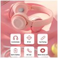 thumbnail image 4 of Methold Auriculares Bluetooth 5,0 cabeza inalámbrica deportes auriculares impermeables montaje auriculares tarjeta TF auriculares recargables con Cables de audio/vídeo rosa femenino, 4 of 6