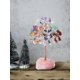 thumbnail image 4 of Gran árbol bonsái de cobre con cristal de aguamarina, buena suerte, feng shui, piedra amatista multicolor, 4 of 5