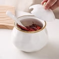 thumbnail image 2 of European Style Sugar Bowl With Ceramic Spoon, Sugar Container, Sugar Bowls For Countertop, Salt Container With Spoon-White-580ml/20.4oz, 2 of 7
