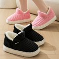 thumbnail image 5 of Zapatillas peludas cálidas de suela gruesa para hombre y mujer, chanclas antideslizantes, informales, para dormitorio, exteriores, a la moda, invierno, 44/45, 5 of 5