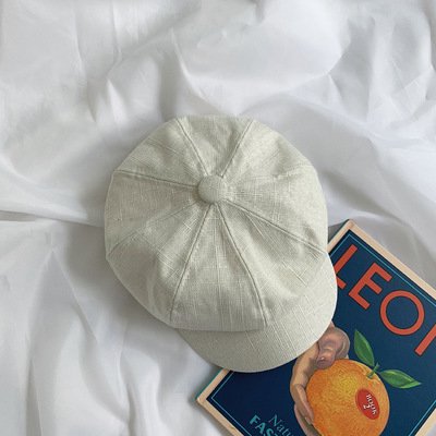 LinYooLi Korean Version Of Autumn And Winter Hats Female Literary Retro Beret Casual Versatile Octagonal Octagonal Cotton Mattios Painter Hat Man