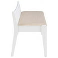 thumbnail image 4 of Linon Memphis Wood Cane Bench with Padded Seat in White, 4 of 10