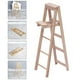 thumbnail image 2 of KAKOWELY Escalera de madera en miniatura decorativa para casa de muñecas, muebles de simulación en miniatura, 2 of 4
