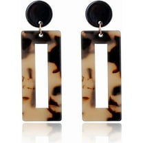 Vintage Acrylic  Hoop Earrings for Women Punk Resin Tortoiseshell Dangle Earrings for Women Jewelry Accessories(light brown)