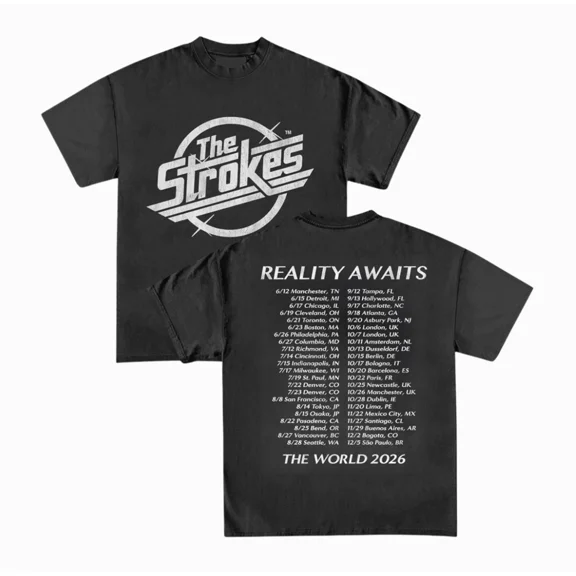 The Strokes Reality Awaits Tour 2026 T-Shirt, Music Lover Gift