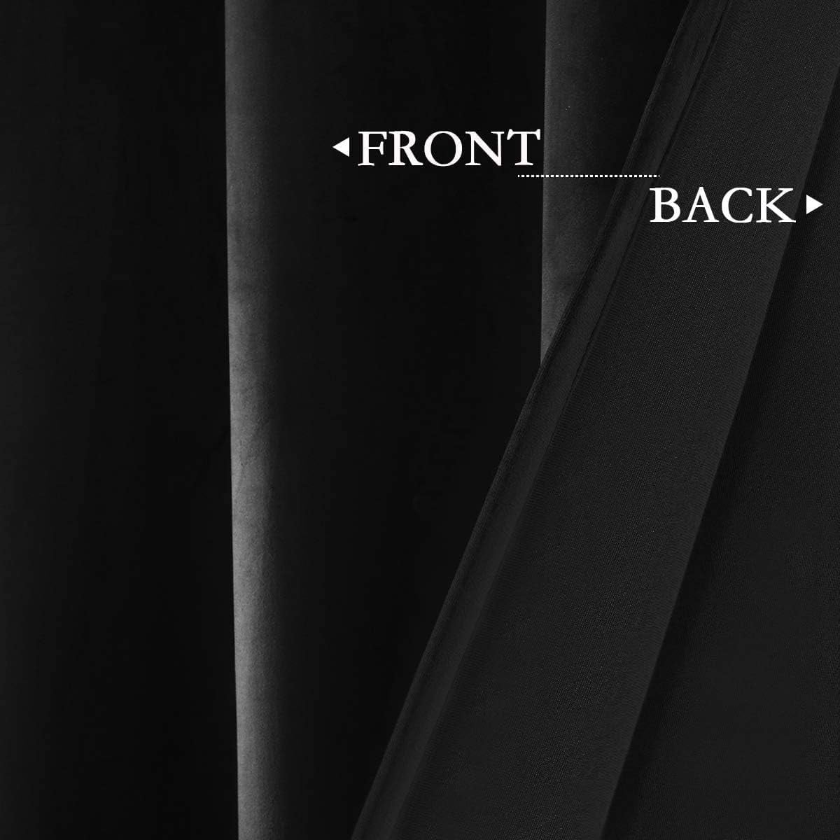 Velvet Curtains 84 inches Long Soft Velvet Curtains Grommet Velvet Thermal Insulated Curtains Window Treatment for Bedroom Light Filtering Velvet Curtains Set of 2 Panels
