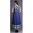thumbnail image 4 of Bimba Robe Shibori Anarkali Bleu Indigo pour Femmes, Kurti Imprimée Ethnique Indienne, Longue Kurta, Robe de Soirée, Très Grand, 4 of 6
