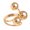 gold, variant on Multi Circles Open Finger Rings Adjustable Size Rings Jewelry Gift for Fashion Lovers Stylish Party Wear Accessory