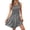Gray, variant on Laqbezok Women's Casual Sleeveless Dress, Round Neck Twist Front Mini Dress, Slim Fit A-Line Summer Outfit for Vacation Beach
