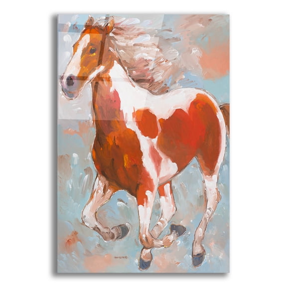 Epic Art 'Painted Horse' by Hooshang Khorasani, Acrylic Glass Wall Art, 16"x24"