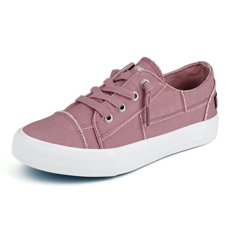 

JENN ARDOR Womens Canvas Shoes Sneakers Low Tops Lace up Comfort Flat Wlaking Shoes