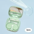 thumbnail image 6 of 3 Pieces Portable Eye Contact  with Accessory Holder Container Convenient for Women R Caps Small Size Green, 6 of 9