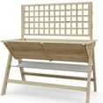 thumbnail image 6 of WildBreak Wooden Raised Garden Bed with Legs, with Trellis, 51.18*29.52*54.5 inch, Oak, 6 of 7