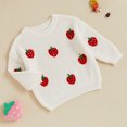 thumbnail image 7 of Okbabeha Toddler Girls Sweater Strawberry Embroidered Long Sleeve Pullovers Fall Winter Kids Clothes Baby Jumpers Tops, 7 of 7