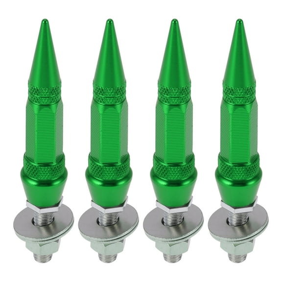 Unique Bargains Universal Motorcycle M6 License Plate Screws Cover 82mm Anti Theft License Plate Screw Frame Bolt Kit Aluminum Alloy Green 4 Pcs
