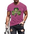 thumbnail image 2 of jowamay St Patricks Day T Shirt Men Shamrock Crew Neck Vintage Printed T Shirts Irish Summer Tops for Party, 2 of 8