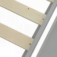 thumbnail image 3 of Twin Size Wooden Storage Bed Frame with Ladder and Safety Rails – Gray, 3 of 14