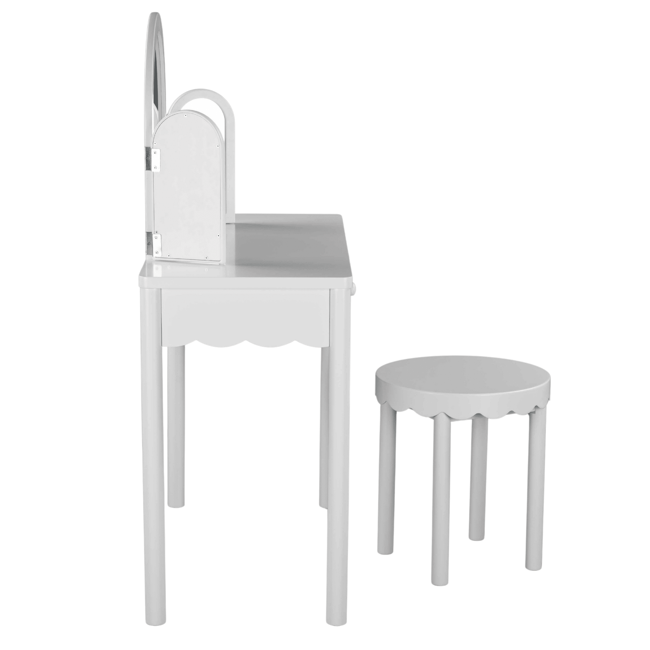 Mainstays Kids Scallop Vanity and Stool Set