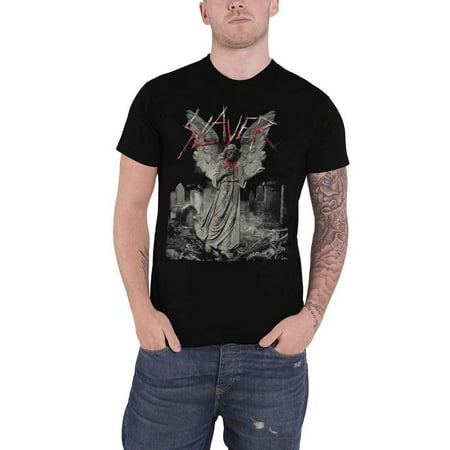 Slayer Gravestone Walks – T-Shirt Uomo In Cotone, Nero, Con Licenza Ufficiale - 2