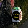 thumbnail image 3 of Batman Classic Bat Shield Logo Can Cooler - Drink Sleeve Hugger Collapsible Insulator - Beverage Insulated Holder, 3 of 4