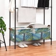 thumbnail image 3 of Yayeee Foldable Storage Basket for Shelves with Handles Waterproof Cloth Bins, Blue Mountain, 3 of 7