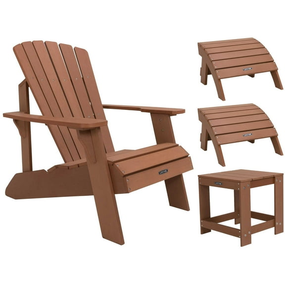 Five Piece Lifetime Adirondack Chair Set