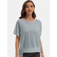 thumbnail image 3 of T-Shirts for Women Crew neck Short Sleeve Casual Summer Tops Lightweight Loose Blouse, 3 of 6