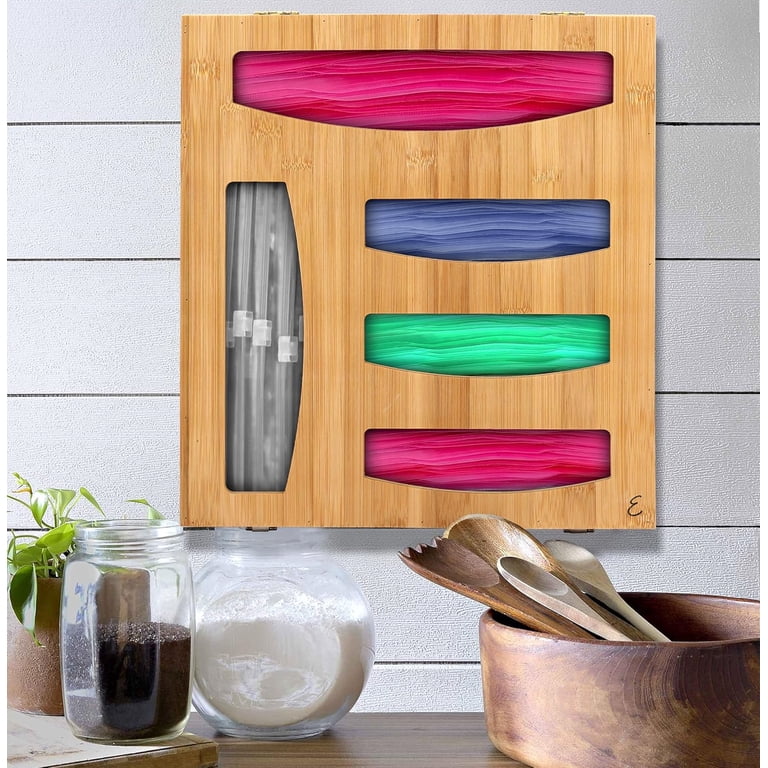 Emeril Lagasse Bamboo Bag Storage Organizer – 5-Compartment Food