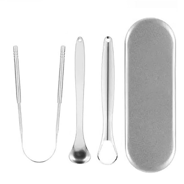 Raspador de lengua BuyWeek ergonómico de acero inoxidable para eliminar mal aliento