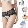 thumbnail image 4 of Valcatch Women's Hipster Period Underwear Postpartum Teens Girls Lace Menstrual Panties 3-Pack, 4 of 5