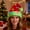 L, variant on HOARBOEG Christmas Hat with Lights, Flocked Santa Hat with String of Lights for Christmas Party, Two-Ply Soft Fabric Santa Claus Hat for Holiday Decoration and Costumes