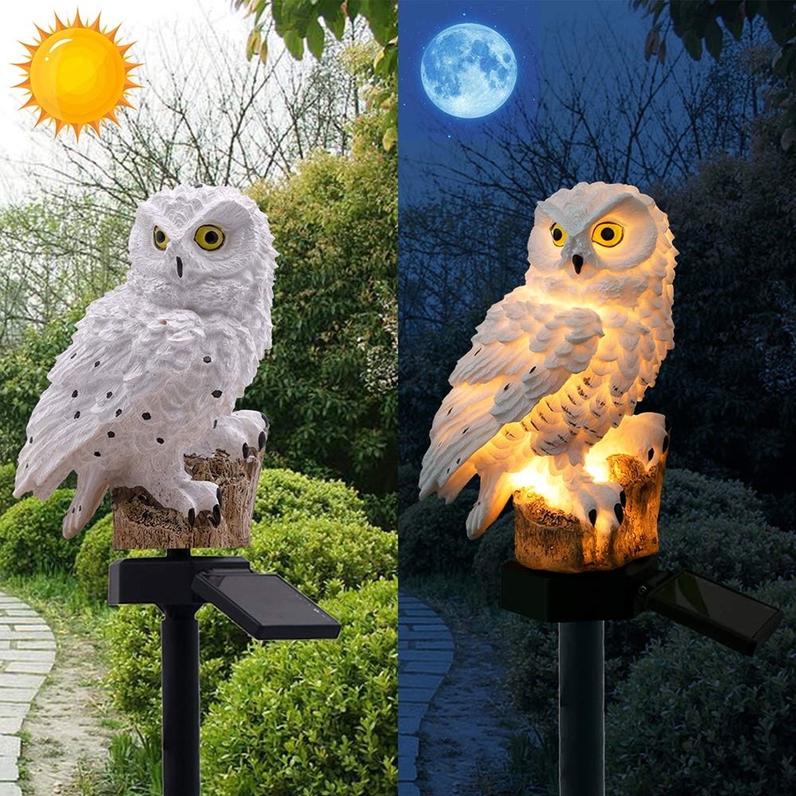  HSHD Solar Owl Decoration Lights Outdoor Spread-Winged Owl  Figurine Garden Decor with Metal Yard Art.Owl Statue Light for Pathway  Patio Backyard Decoration Lawn Ornaments(12x15 Owl) : Patio, Lawn & Garden