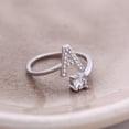 thumbnail image 2 of XZNGL Fashionable And Simple Opening 26 Letters With Diamond Ring Ladies Jewelry, 2 of 9