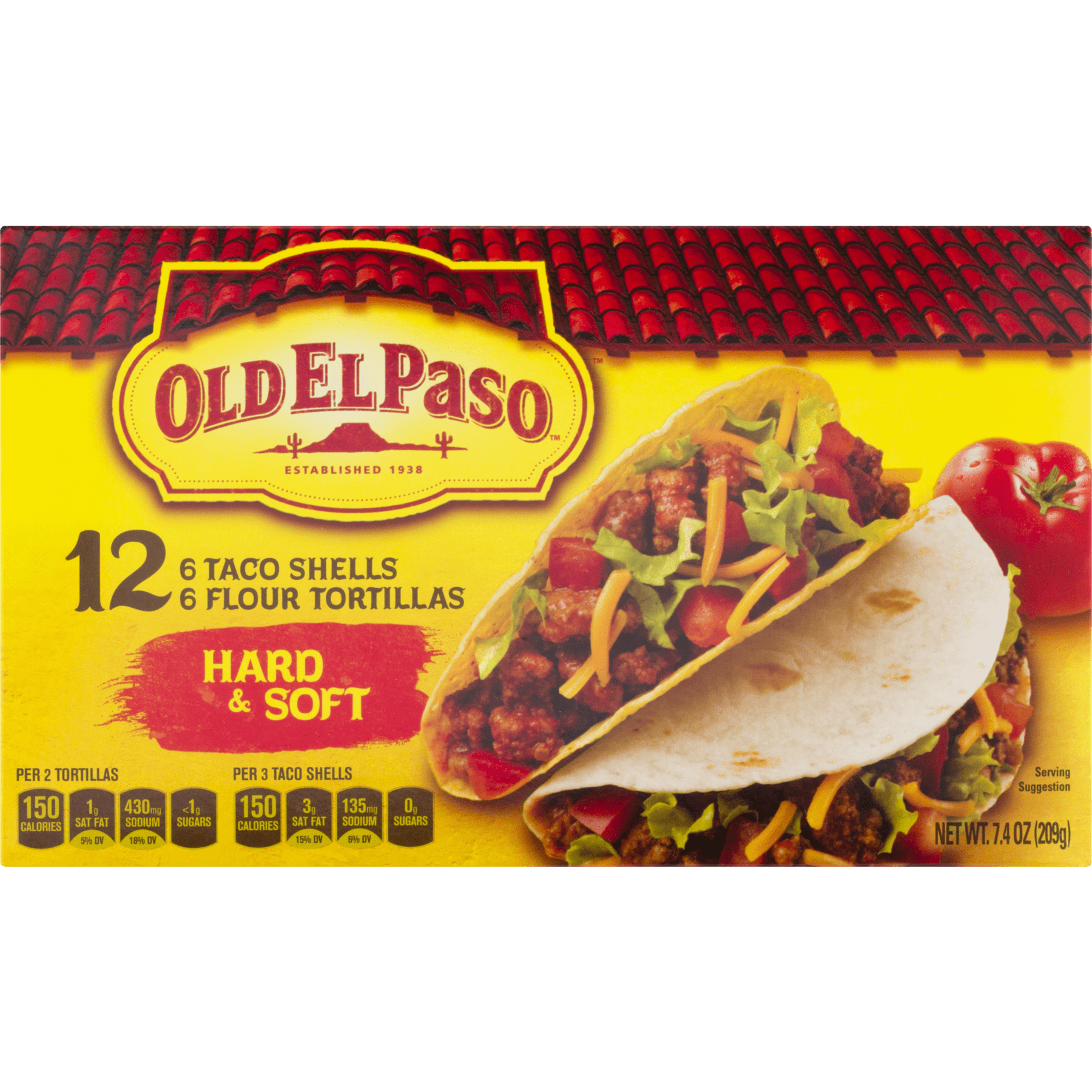 Old El Paso Hard And Soft Taco Shells 7 4 Oz Box Walmart Com