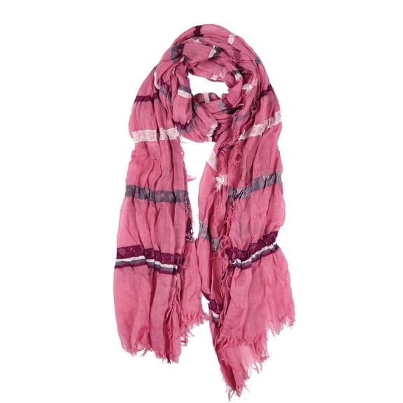 Memories Women's Lightweight Stripe Fashion Scarf - Mauve Stripe